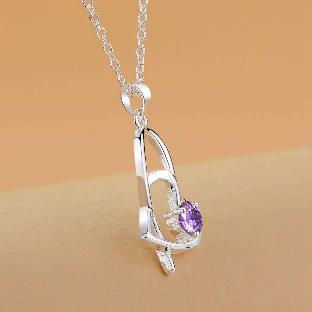 Silver Necklace LSN814 - 1.7*3.2