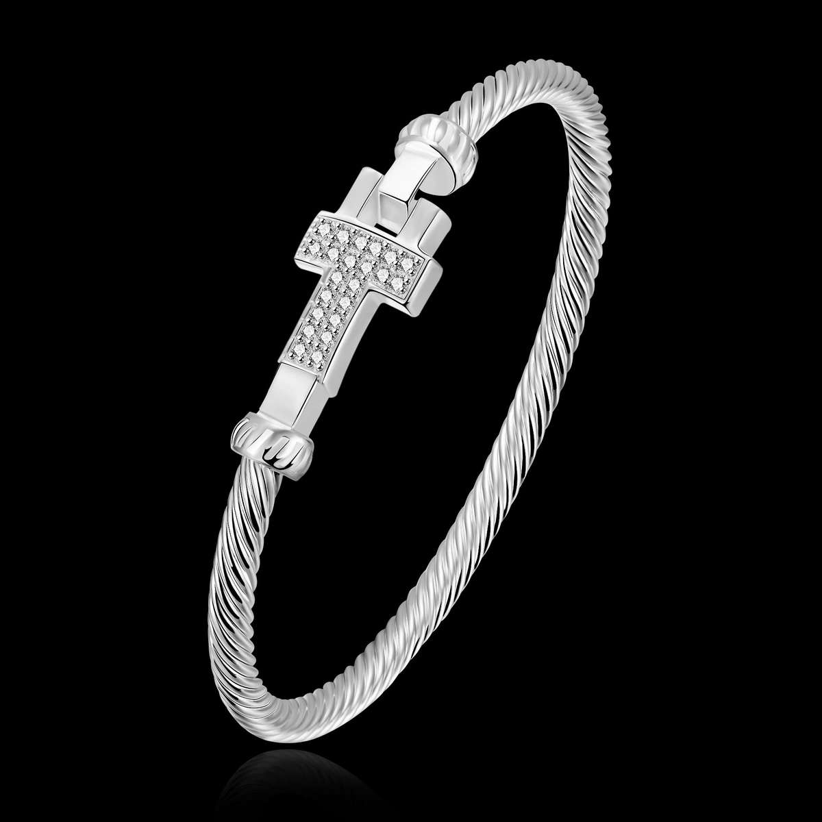 Silver Designer Bangle LSB249