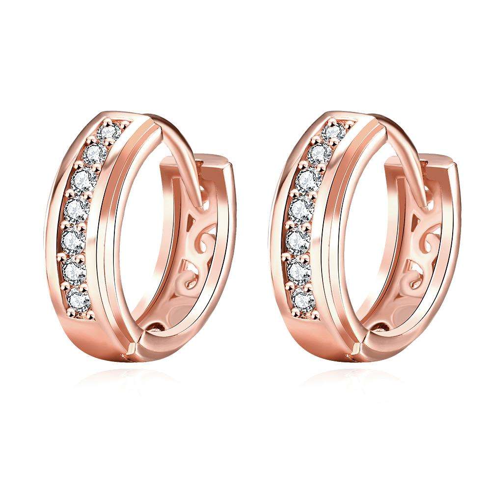 Rose Gold Earrings LSE008 - 1.5CM