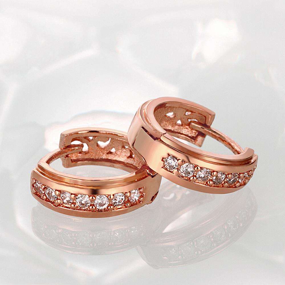 Rose Gold Earrings LSE008 - 1.5CM