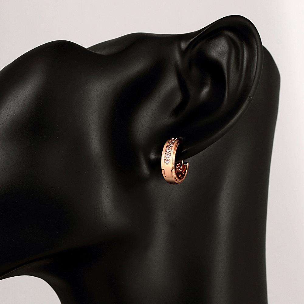 Rose Gold Earrings LSE008 - 1.5CM