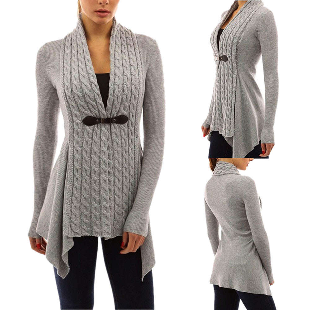 Women  Long Sleeve Sweater Casual Knitted Cardigan Outwear - Gary / M