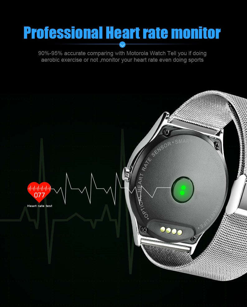 FBUS03 Smart Watch Heart-Rate Health-Mate For IOS/Android/iPhone - Black