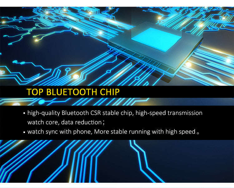 Waterproof Bluetooth Health & Fitness Tracker Sports Watch - Silver