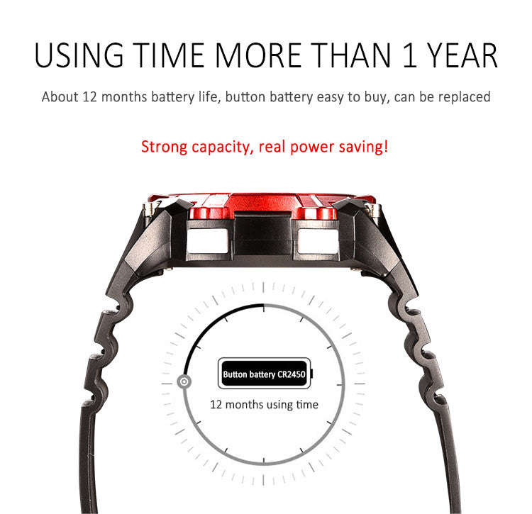 Waterproof Bluetooth Health & Fitness Tracker Sports Watch - Silver