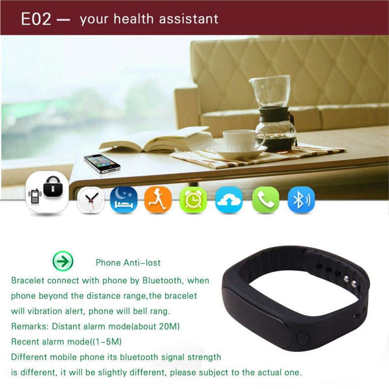 Bluetooth Smart Bracelet/Fitness Tracker - Black