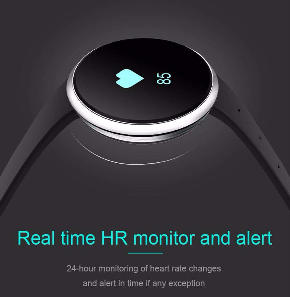 Blood Pressure Heart-Rate Smart Health Bracelet [FBH09] - Black Face/Black Strap