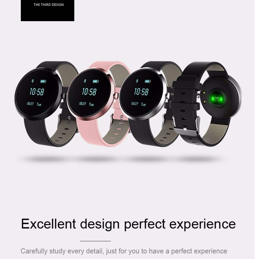 Blood Pressure Heart-Rate Smart Health Bracelet [FBH09] - Black Face/Black Strap