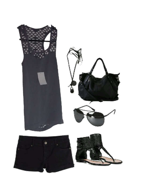 Ripped Grey Tank Top