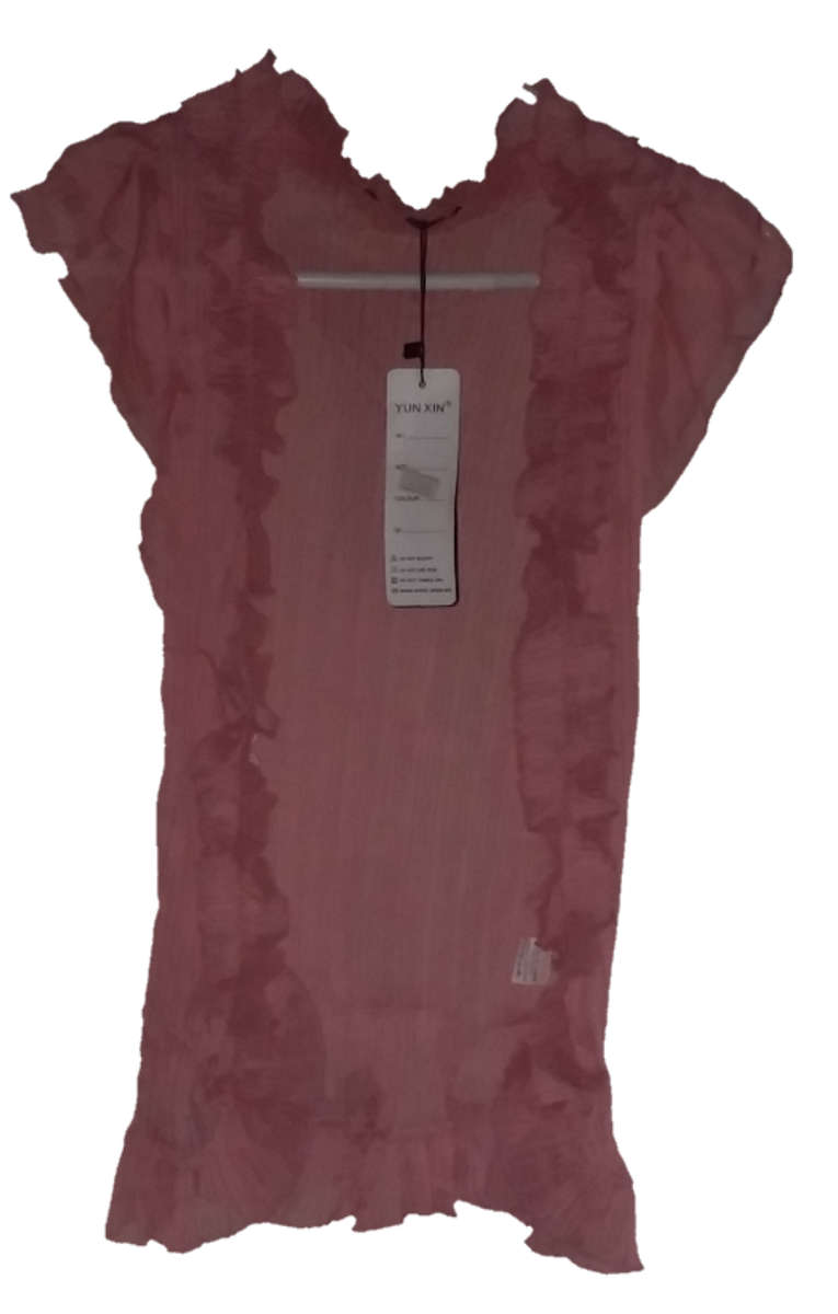 Elegant Soft Pink Chiffon Cardigan