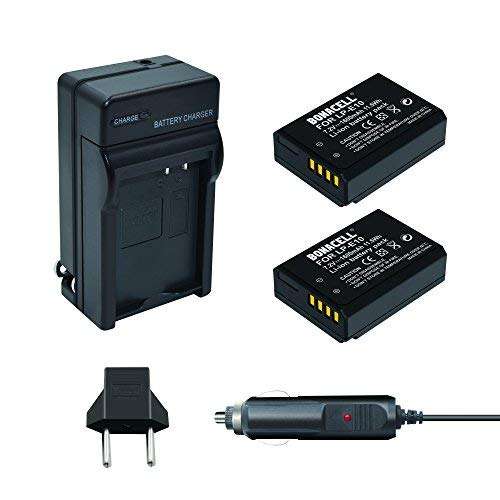 Bonacell 2PCs LP-E10 Battery 1600mAh and Battery Charger Kit for Canon EOS Rebel T3, T5, T6, Kiss X5