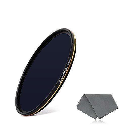 LENSKINS 67mm MRC ND 1000 Filter, German Optics, 10 Stop Neutral Density Professional Photography Fi
