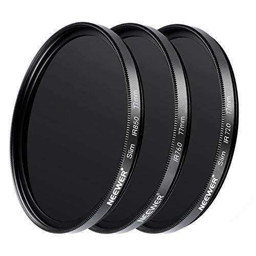 Neewer 3 Pieces 77MM Optical Glass Infrared IR Filter Kit for Sony Canon Nikon Olympus Pentax Panaso