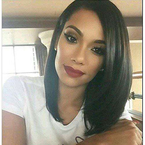 14" Straight Bob Wigs Synthetic Wig Heat Resistant Fiber...