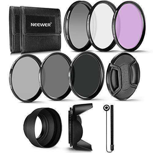 Neewer 52MM Professional UV CPL FLD Lens Filter and ND Neutral Density Filter(ND2, ND4, ND8) Accesso