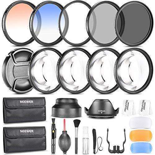 Neewer 58MM Photography Accessory Kit: Filter Set(UV+CPL+ND8)+Close-up Filter(+1/+2/+4/+10)+Graduate
