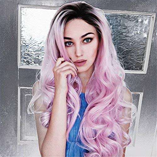 Heahair Ombre Pink Wigs Synthetic Lace Front Wig Body...