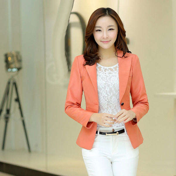 Women's Lovely Black Notched Solid blazer - XL / khaki