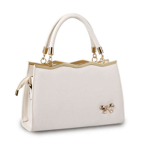 Stylish light goldenrod yellow handbag - S / Sky blue