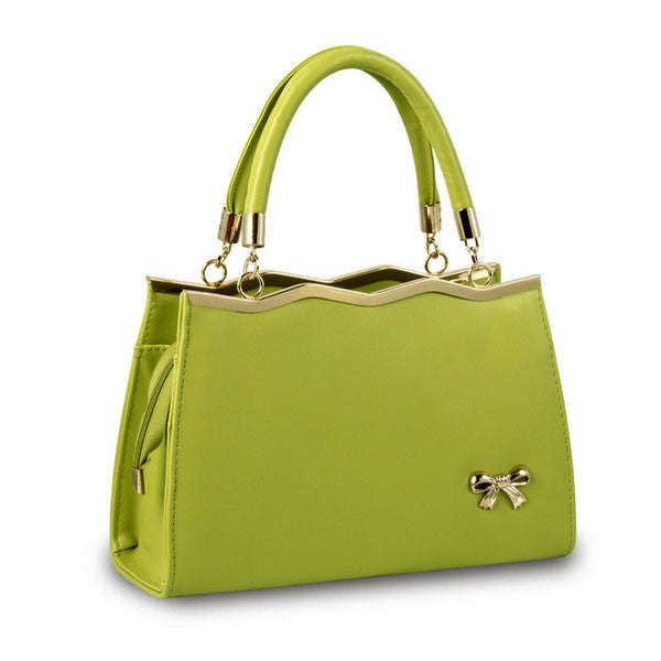 Stylish light goldenrod yellow handbag - S / Sky blue
