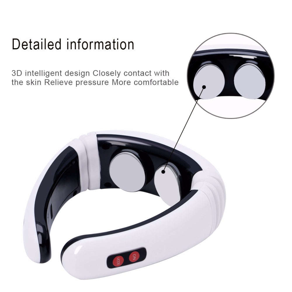 Magnetic Therapy Neck Massager with Electronic Pulse and Heated Pads
