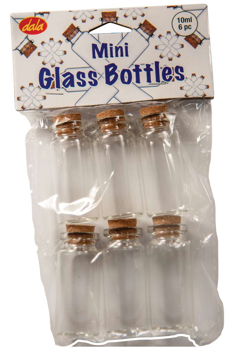 Mini Glass Bottles - 10ml / 6Pcs