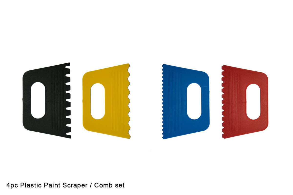 Plastic  Scrapers / Paint Comb Set
