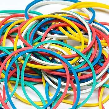 Coloured Rubber Bands - 25G