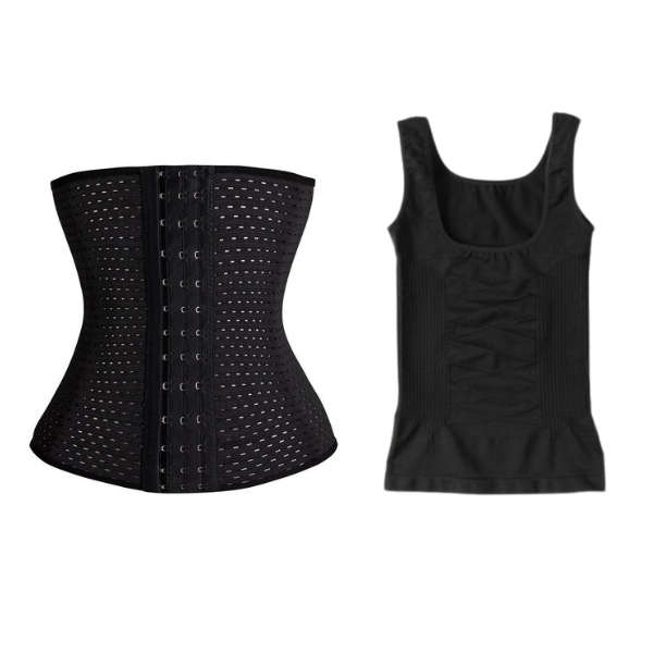 2 in 1 Abdomen Belt Corset and Vest Set - 2XLarge