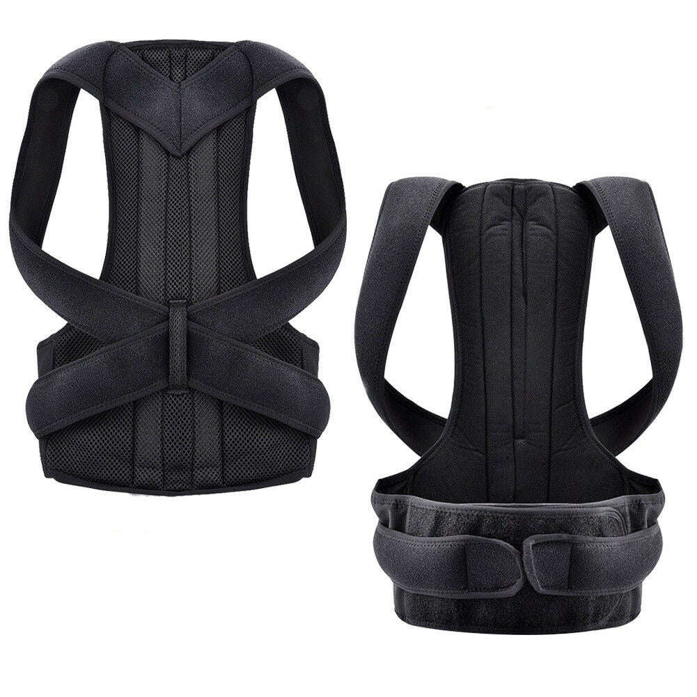 Back Pain Posture Corrector - Medium / Plain Black
