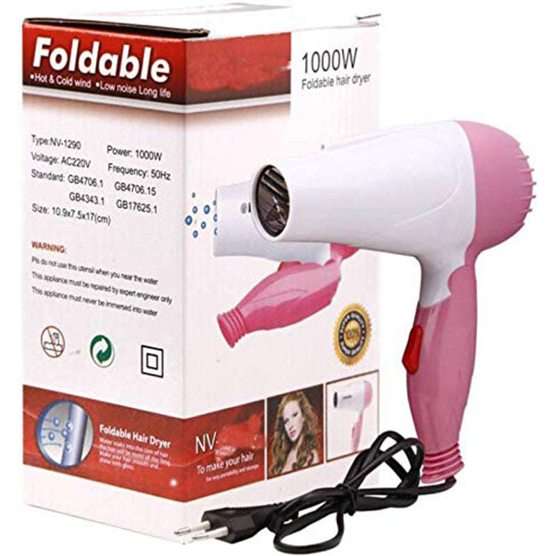Professional Foldable Mini Hair Dryer 1000W