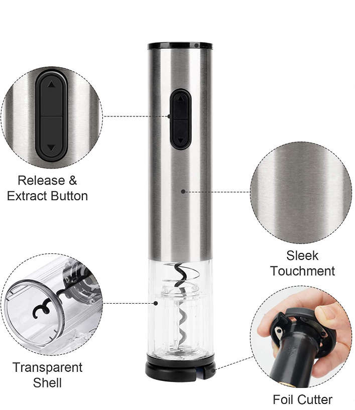 Stainless Steel Rechargeable Electric Wine Opener