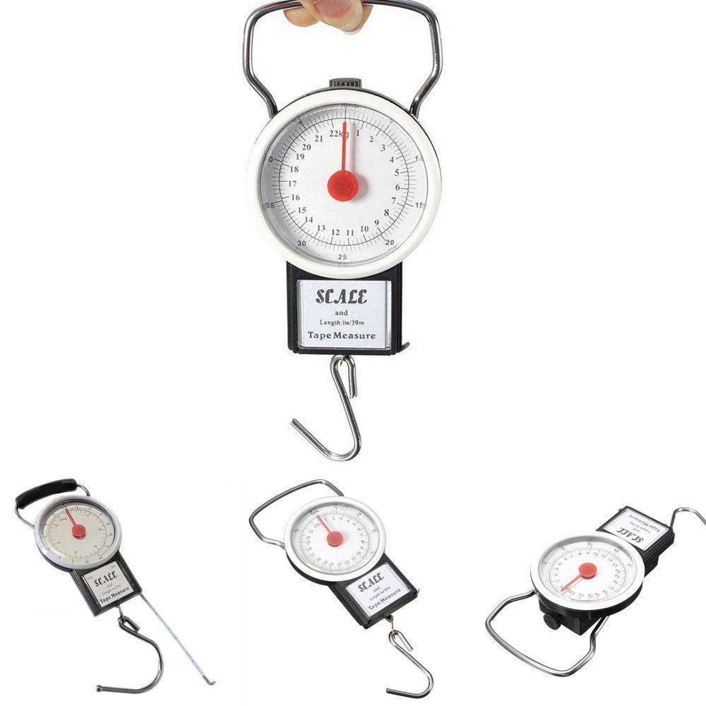 22kg Portable Luggage Weight Hook Scale With Tape Measure