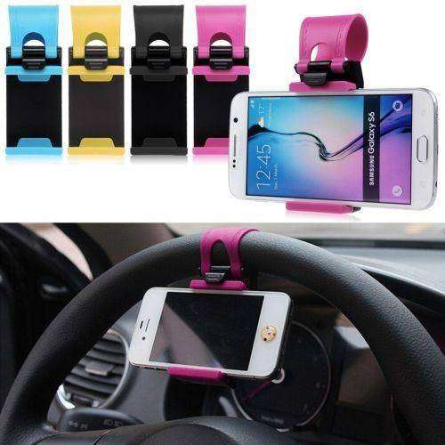 Car Steering Wheel Phone Socket Holder