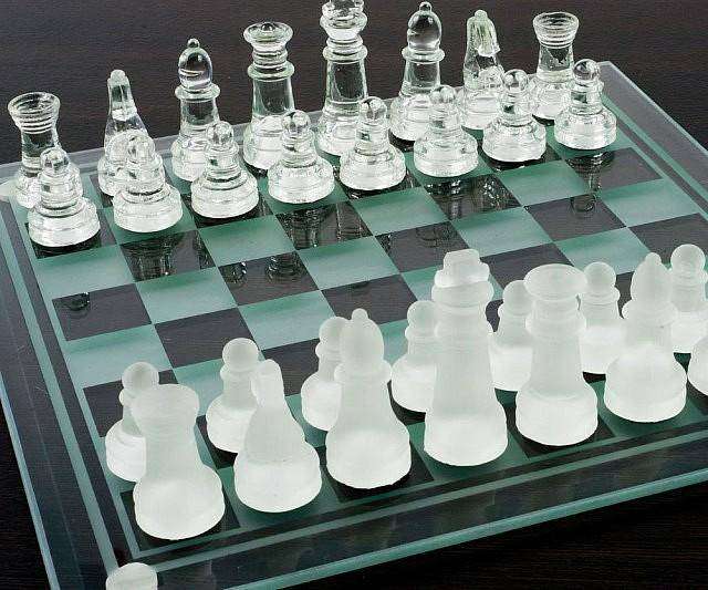 Glass Chess Set Small