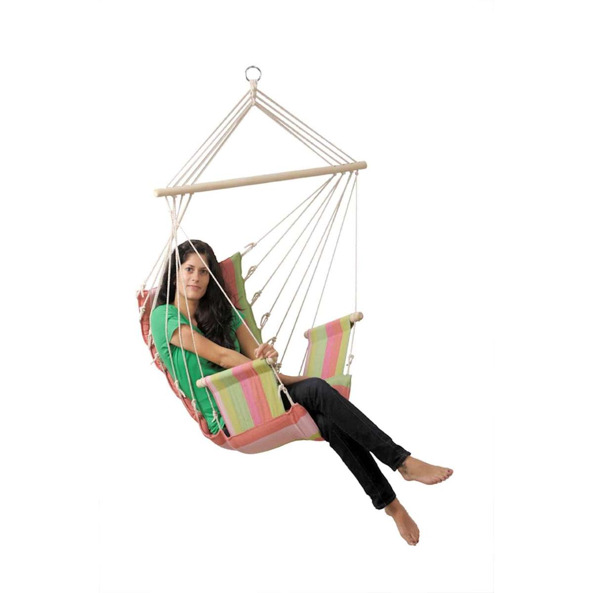 Hammock Chair - Brown and White
