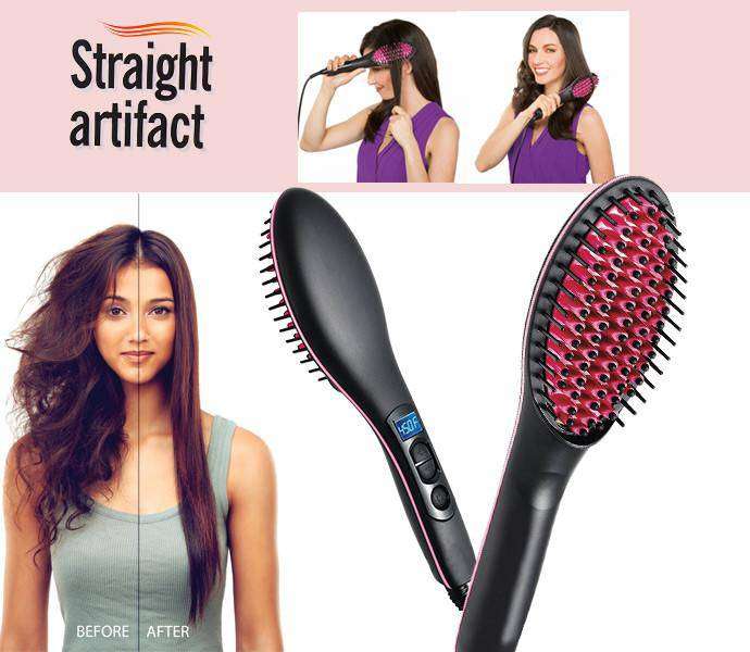 Straight Artifact LCD Hair Straightening Brush