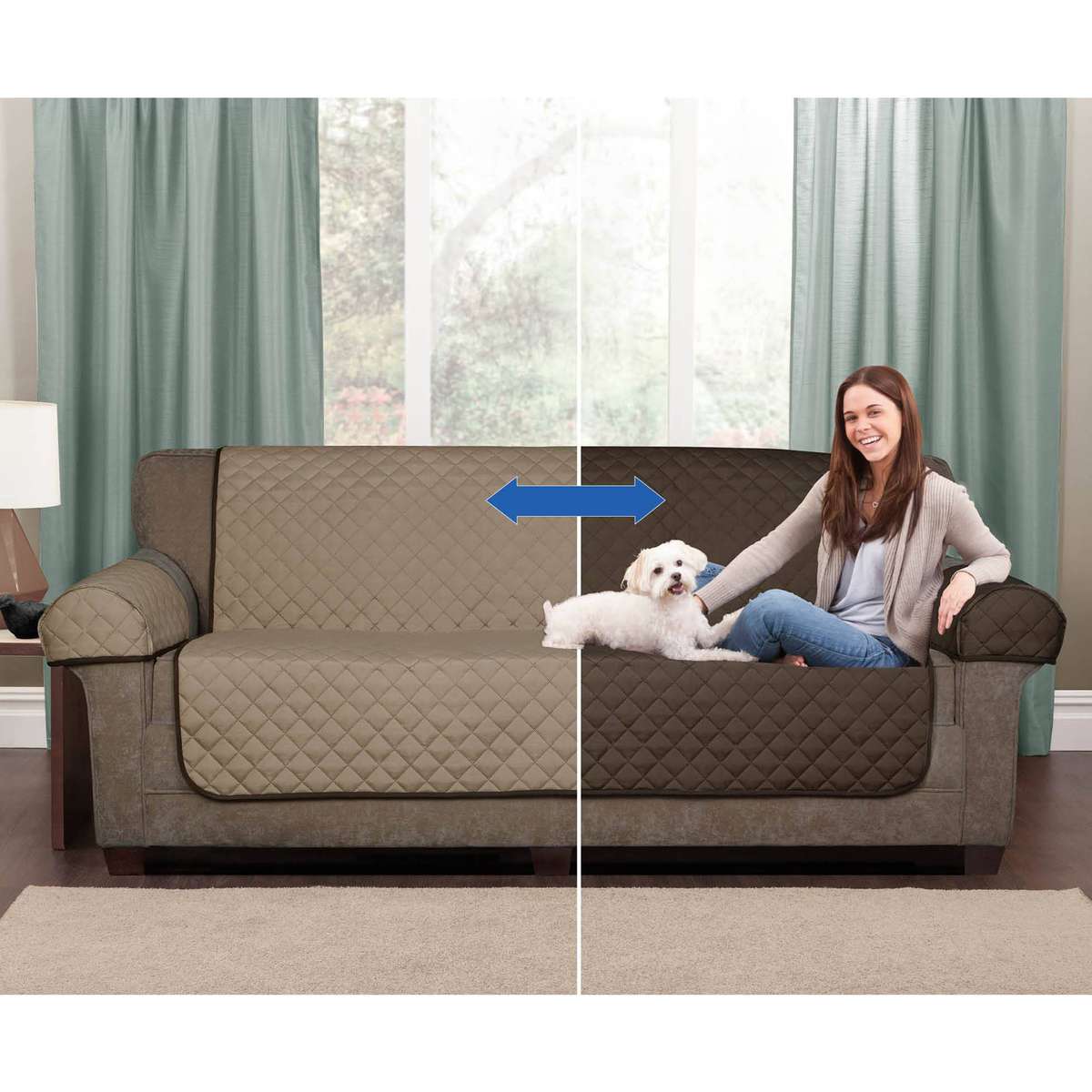 Reversible Double Seater Couch Cover