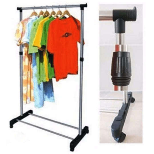 Stainless Steel Single Pole Clothing Rail
