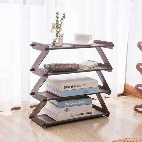 Z-Shaped 4 Tier Shoe Rack Storage
