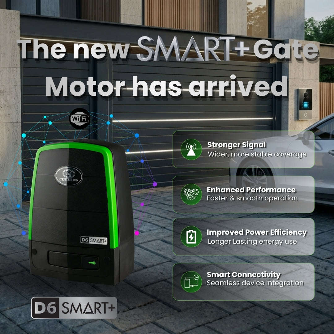 Centurion D6 SMART+ Gate Motor Kit with 4m Angled Nylon and Bracket (New Launch)