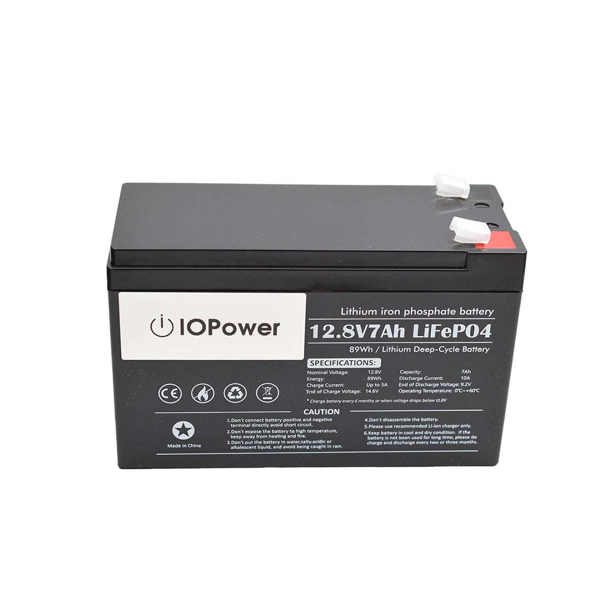 IOPower 12V 7Ah Lithium (LiFePO4) Battery