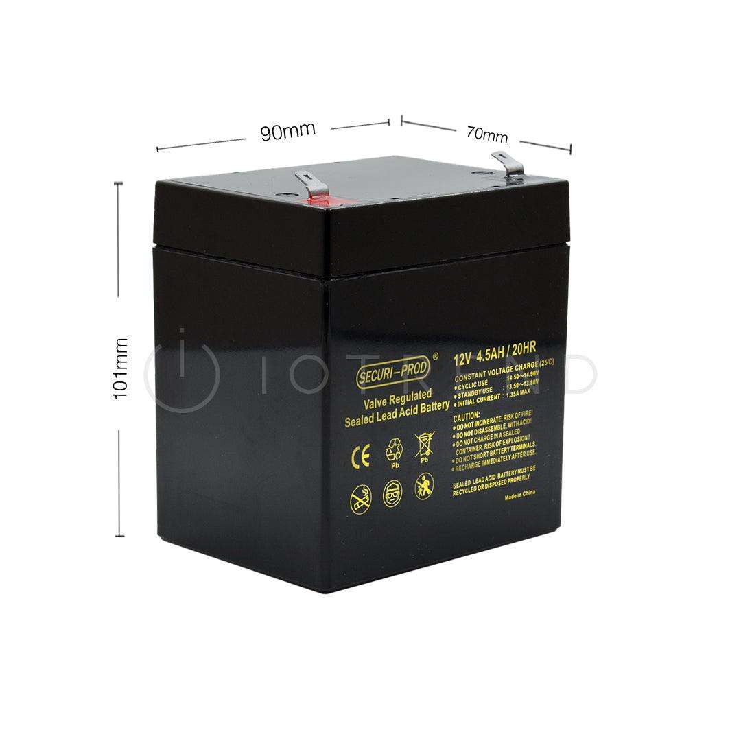 Securi Prod Rechargeable Sealed Lead Battery 12V 4.5AH