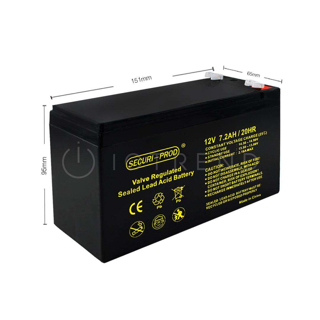 Securi-Prod Battery 12V 7.2AH SLA Battery