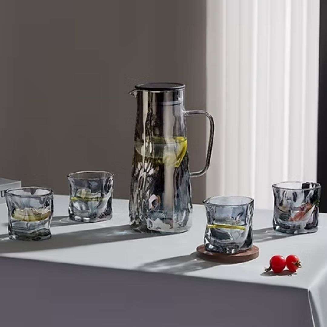 Drinking Glass & Jug Set - 7Pc