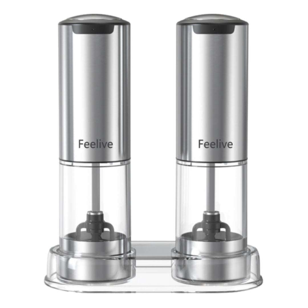 Feelive Rechargeable Salt & Pepper Grinder Set  2 Pc