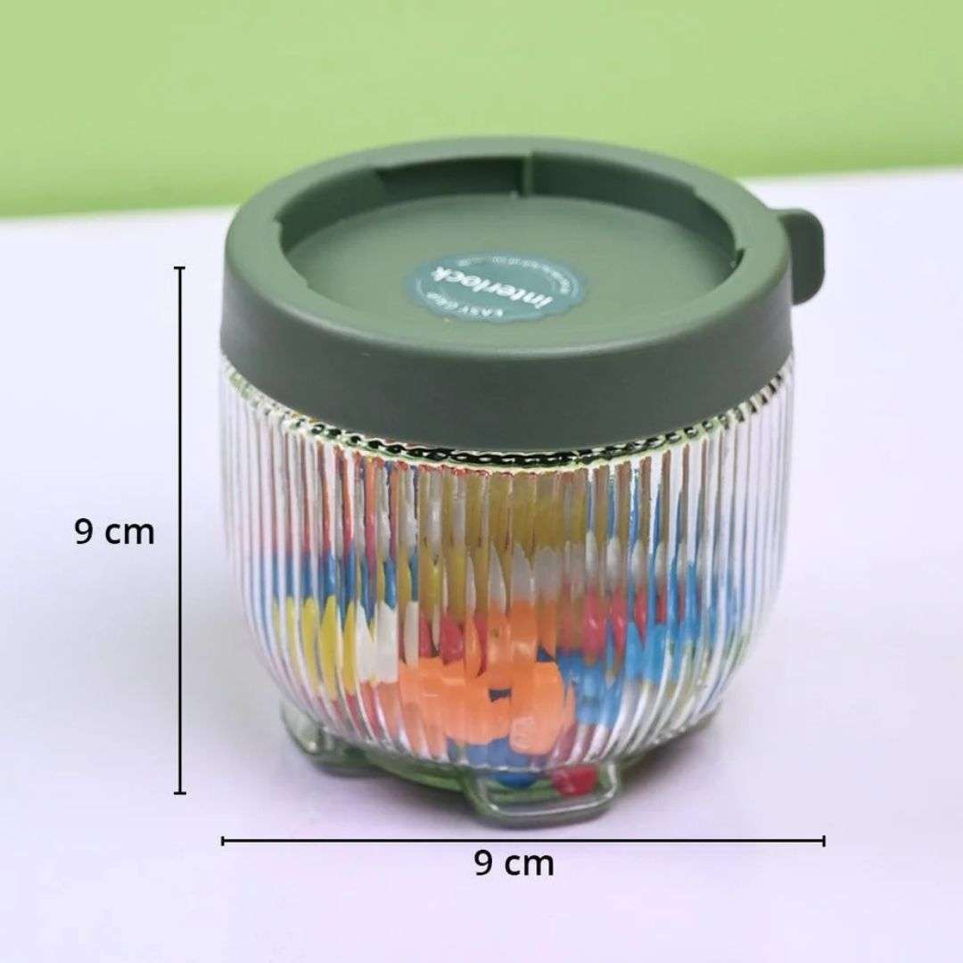 Stackable Glass Storage Jar Set - 6pc