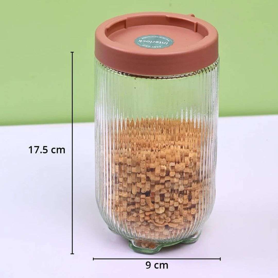 Stackable Glass Storage Jar Set - 6pc