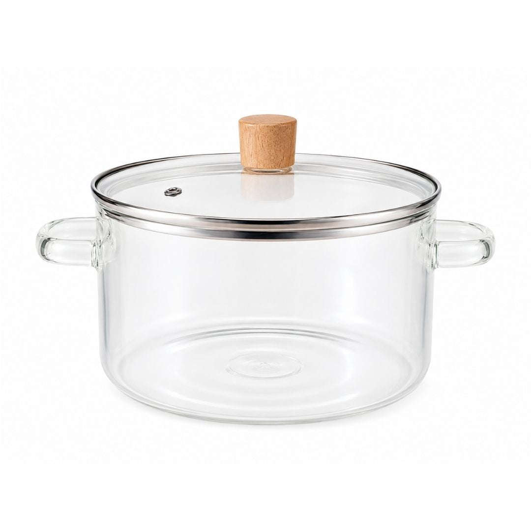Cooking Pot - Transparent Glass - 3.5L