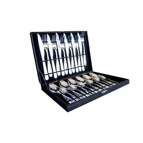 Cutlery Set Box - 24pc - Silver